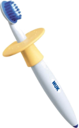 Nuk Starter Toothbrush 12m+ Gentle Care for Baby Teeth Οδοντόβουρτσα Παιδική Ανατομική με Προστατευτικό Δακτύλιο 1τμχ 40