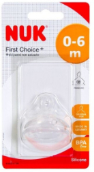 Nuk First Choice Plus Silicone Nipple Medium 0-6m 1τμχ