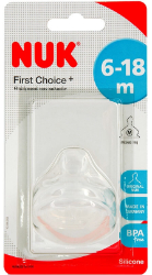 Nuk First Choice Plus Silicone Nipple 6-18m Medium 1τμχ