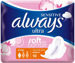 Always Sensitive Ultra Normal Plus Sanitary Napkin 10τμχ