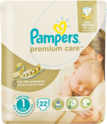 Pampers Premium Care No1 Πάνες Βρεφικές Νο1 2-5kg 22τμχ