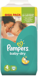 Pampers Giga Pack Baby Dry No4 Maxi 7-18kg 120τμχ
