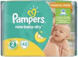 Pampers New Baby Dry No2 (3-6Kg) 43τμχ