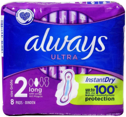 Always Ultra Long Sanitary Napkin with Wings 8τμχ