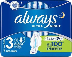 Always Ultra Night Sanitary Napkin with Wings 7τμχ
