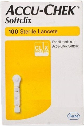 Roche Accu Chek Softclix Lancets Αποστειρωμένες Βελόνες Σκαρφιστήρες 100τμχ 45