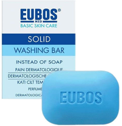Eubos Blue Solid Washing Bar Στερεή Πλακά Καθαρισμού Προσώπου & Σώματος Χωρίς Άρωμα 125gr 160