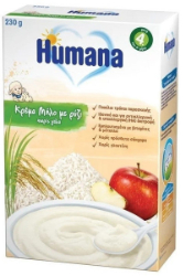 Humana Baby Cream Apple with Rice without Milk 4m+ 230gr