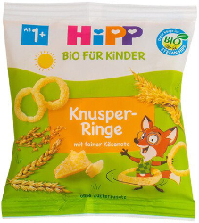 Hipp Kids Crispy Cheese Rings 1-3 Years 25gr