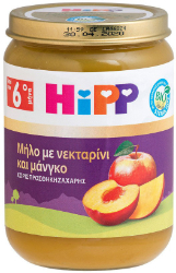 Ηipp Fruchtbrei Nectarine in Apfel Mango 6m+ 190gr