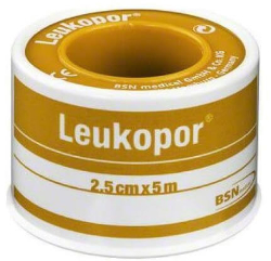 Leukopor 2.5cmx5m Αυτοκόλλητη Υποαλλεργική Επιδεσμική Ταινία  1τμχ 20