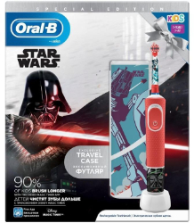 Oral B Vitality Kids 3+ Special Edition Star Wars + Travel Case Οδοντόβουρτσα Ηλεκτρική Επαναφορτιζόμενη Δώρο Θήκη 120