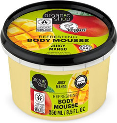 Organic Shop Juicy Mango Refreshing Body Mousse Μους Σώματος με Άρωμα Μάνγκο για Ενυδάτωση, Δροσιά & Απαλότητα 250ml 320