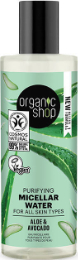 Organic Shop Καθαριστικό Νερό Προσώπου για Όλους τους Τύπους Επιδερμίδας με Αβοκάντο & Αλόη 150ml 191