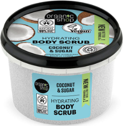 Organic Shop Hydrating Body Scrub Coconut & Sugar Ενυδατικό Απολεπιστικό Σώματος Καρύδα 250ml 299