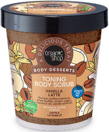 Organic Shop Body Desserts Vanilla Latte Τονωτικό Απολεπιστικό Σώματος 450ml 505
