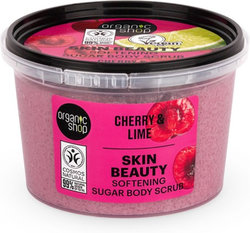 Organic Shop Beauty Softening Sugar Body Scrub Απολεπιστικό Σώματος με Ζάχαρη, Κεράσι & Lime για Απαλή & Λεία Επιδερμίδα 250ml 299 Organic Shop Beauty Softening Sugar Body Scrub Απολεπιστικό Σώματος με Ζάχαρη, Κεράσι & Lime για Απαλή & Λεία Επιδερμίδα 250ml 299