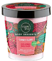 Organic Shop Body Desserts Candy Floss Anti Stress Bath Foam Χαλαρωτικό Aφρόλουτρο 450ml 550