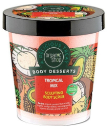 Organic Shop Body Desserts Tropical Mix Scrub Απολεπιστικό Σώματος για Σμίλευση με Άρωμα Τροπικών Φρούτων 450ml 550