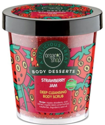 Organic Shop Body Desserts Strawberry Jam Deep Cleansing Body Scrub Απολεπιστικό Σώματος για Βαθύ Καθαρισμό 450ml 550