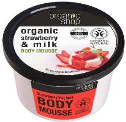 Organic Shop Strawberry Yoghurt Body Mousse Μους Σώματος Γιαούρτι Φράουλα 250ml 320