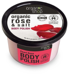 Organic Shop Pearl Rose Body Polish Απολεπιστικό Σώματος με Τριαντάφυλλο 250ml 320
