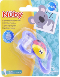 Nuby Paci Pals Oval Pacifier Soother 0-6m 1τμχ