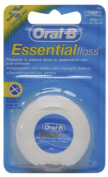 Oral B Essential Floss Unwaxed Οδοντικό Νήμα Ακύρωτο 50m 65
