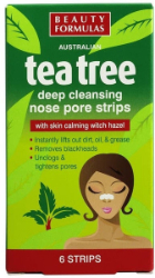 Beauty Formulas TeaTree Deep Cleansing Nose Pore Strips 6τμχ