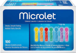 Bayer Ascensia Microlet Colored Lancets Σκαρφιστήρες 100τμχ 80