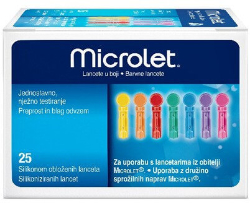 Bayer Ascensia Microlet Colored Lancets Χρωματιστοί Σκαρφιστήρες 25τμχ 20