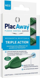 Plac Away Triple Action Μεσοδόντια Βουρτσάκια 0.8mm ISO 5 Πράσινο 6τμχ 15