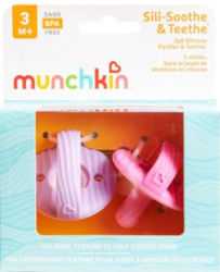 Munchkin Sili-Soothe & Teethe 3m+ Σιλικόνης Ροζ/Μωβ 2τμχ