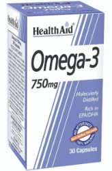 Health Aid Omega 3 750mg Συμπλήρωμα Διατροφής Λιπαρών Οξέων για Υγεία Καρδιαγγειακού Συστήματος 30caps 150