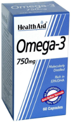 Health Aid Omega 3 750mg Συμπλήρωμα Διατροφής Λιπαρών Οξέων για Υγεία Καρδιαγγειακού Συστήματος 60sofcaps 180