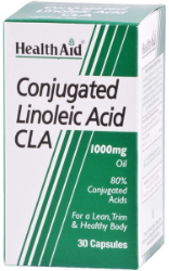 Health Aid CLA Conjugated Linoleic Acid 1000mg Συμπλήρωμα Διατροφής με Λινολεϊκό Οξύ για Αδυνάτισμα 30caps 150
