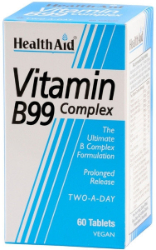 Health Aid Vitamin B99 Complex Σύμπλεγμα Βιταμινών Β για Υγιή Μεταβολισμό & Νευρικό Σύστημα 60tabs 180