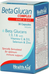 Health Aid BetaGlucan Complex Συμπλήρωμα Διατροφής για Ενίσχυση του Ανοσοποιητικού 30caps 60