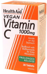 Health Aid Vitamin C 1000mg Prolonged Release Συμπλήρωμα Διατροφής Βραδείας Αποδέσμευσης για Ενίσχυση Ανοσοποιητικού Συστήματος 30tabs 155