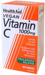 Health Aid Vitamin C 1000mg Prolonged Release Συμπλήρωμα Διατροφής Βραδείας Αποδέσμευσης για Ενίσχυση Ανοσοποιητικού Συστήματος 60tabs 180