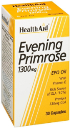Health Aid Evening Primrose Oil 1300mg Συμπλήρωμα Διατροφής Αντιμετώπισης Συμπτωμάτων Περιόδου & Εμμηνόπαυσης 30caps 190