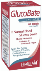 Health Aid Glucobate Συμπλήρωμα Διατροφής για Ισορροπία των Επιπέδων Γλυκόζης 60tabs 90