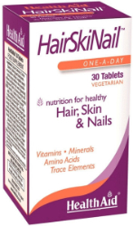 Health Aid HairSkiNail Συμπλήρωμα Διατροφής για Υγεία Μαλλιών Νυχιών Δέρματος 30tabs 150