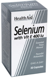 Health Aid Selenium with Vitamin E 400IU Συμπλήρωμα Διατροφής με Σελήνιο & Βιταμίνη E για την Υγεία Θυρεοειδούς 30caps 150
