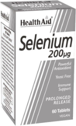 Health Aid Selenium 200μg Συμπλήρωμα Διατροφής με Σελήνιο για Αντιοξειδωτική Προστασία 60tabs 110