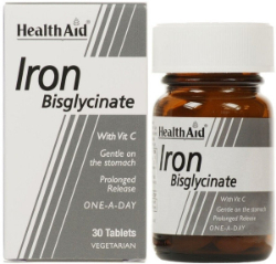 Health Aid Iron Bisglycinate 30mg 30tabs