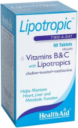 Health Aid Lipotropic Συμπλήρωμα Διατροφής με Λιποδιαλυτική Σύνθεση Κατά Του Σπλαχνικού Λίπους 60tabs 180