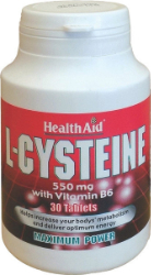 Health Aid L-Cysteine 550mg with Vitamin B6 30tabs 