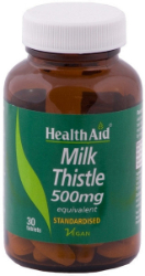 Health Aid Milk Thistle 500mg Συμπλήρωμα Διατροφής Γαϊδουράγκαθου για Υγεία Ήπατος 30tabs 150