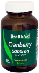Health Aid Cranberry Extract 5000mg Συμπλήρωμα Διατροφής για την Υγεία του Ουροποιητικού Συστήματος 60tabs 180